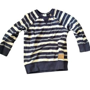 H&M Boys 18-24 Months Navy and White Striped long sleeved shirt